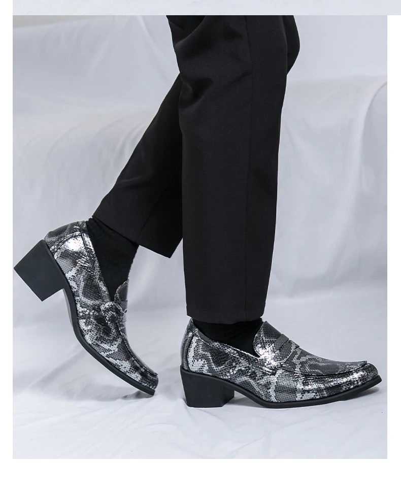 Neue Designer Männer High Heel Schuhe Heighten 6CM Kleid Schuhe Mann Mode Spitz Schuhe Leder Hochzeit Schuhe für männer Oxfords – Detail 18