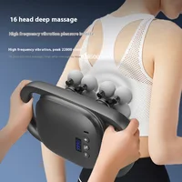 Professional 16 Heads Deep Tissue Massage Gun Percussion 3200 RPM Rechargeable Electric Fascia Gun for Muscle Pain Relief