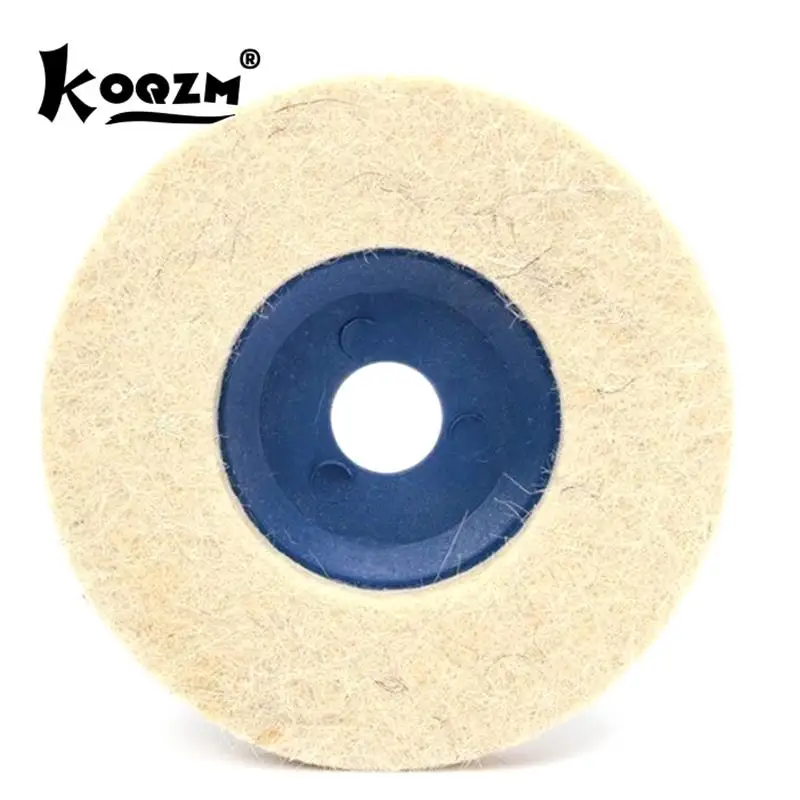 Disque De Polissage En Laine De Feutre 100 Mm - Pour Meuleuse D'angle, Polissage Métaux, Marbre, Céramique