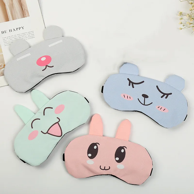 Cartoon Sleep Eye Mask Cute Face Funny Lovely Eye Cover Cotton Sleeping
