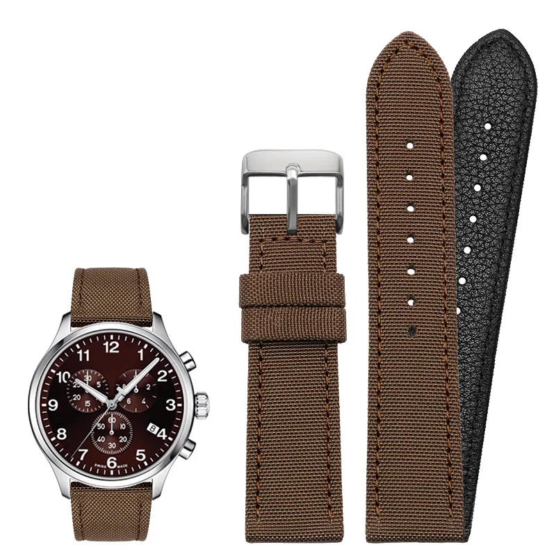 Universal Nylon Canvas Watch Band Bracelet, Men's & Women's Sports Accessory in Multiple Sizes (18mm-24mm)