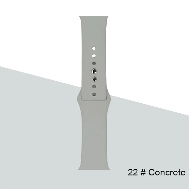 Silicone Strap For Apple Watch band 45mm 41mm 44mm 40mm 38mm 42mm Watchband Bracelet Correa For Iwatch Series 6 Se 5 4 3 7 Concrete-22