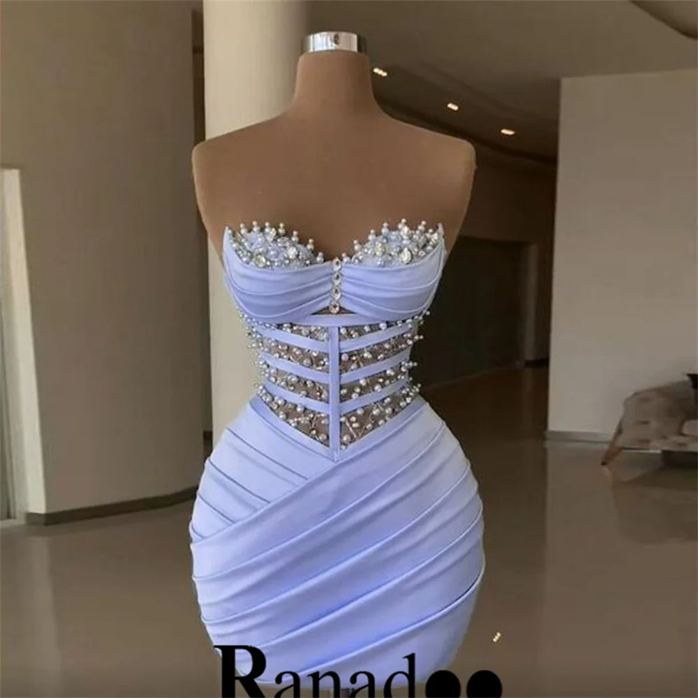 Ranadoo Fairytale Celebrity Dresses for Birthday Party with Sleeveless Criss Cross Sweetheart Vestidos De Noche Customized womens dress