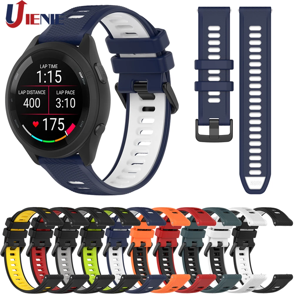 

Ремешок силиконовый для наручных часов Garmin Forerunner 265 265s 965 745 255 245 245M