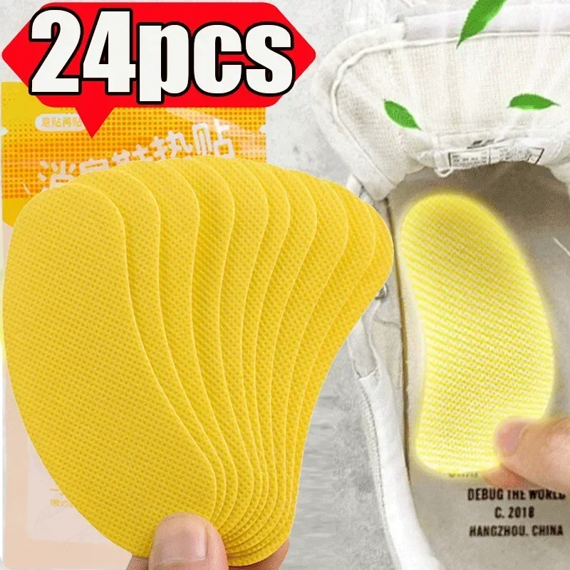 12/24pcs Shoes Odor Remover Deodorant Patch Lemon Athlete's Foot Soothing Insole Stickers Antibacterial Antiperspirant Foot Care