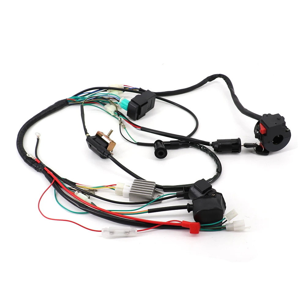 

Motorcycle CDI Wiring Harness Loom Solenoid Ignition Coil Rectifier for 50cc 110cc 125cc PIT Quad Dirt Bike ATV Motorcycle Parts