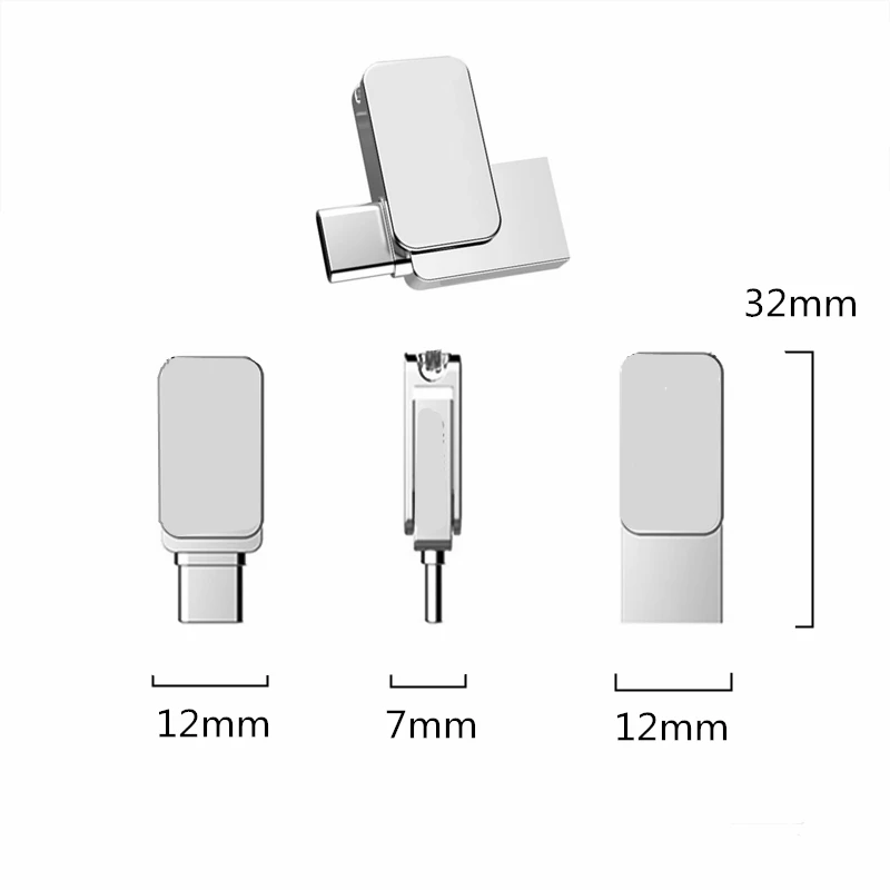 Thumb Pen Drive, Presentes criativos, Novo, 128GB,