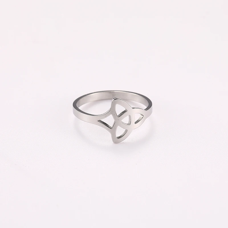 Kkjoy Edelstahlring für Frauen, keltische hohle Fingerringe, Krone, Lotus, Hexerei, Amulett, Pentagramm, Schmuckgeschenk – Detail 19
