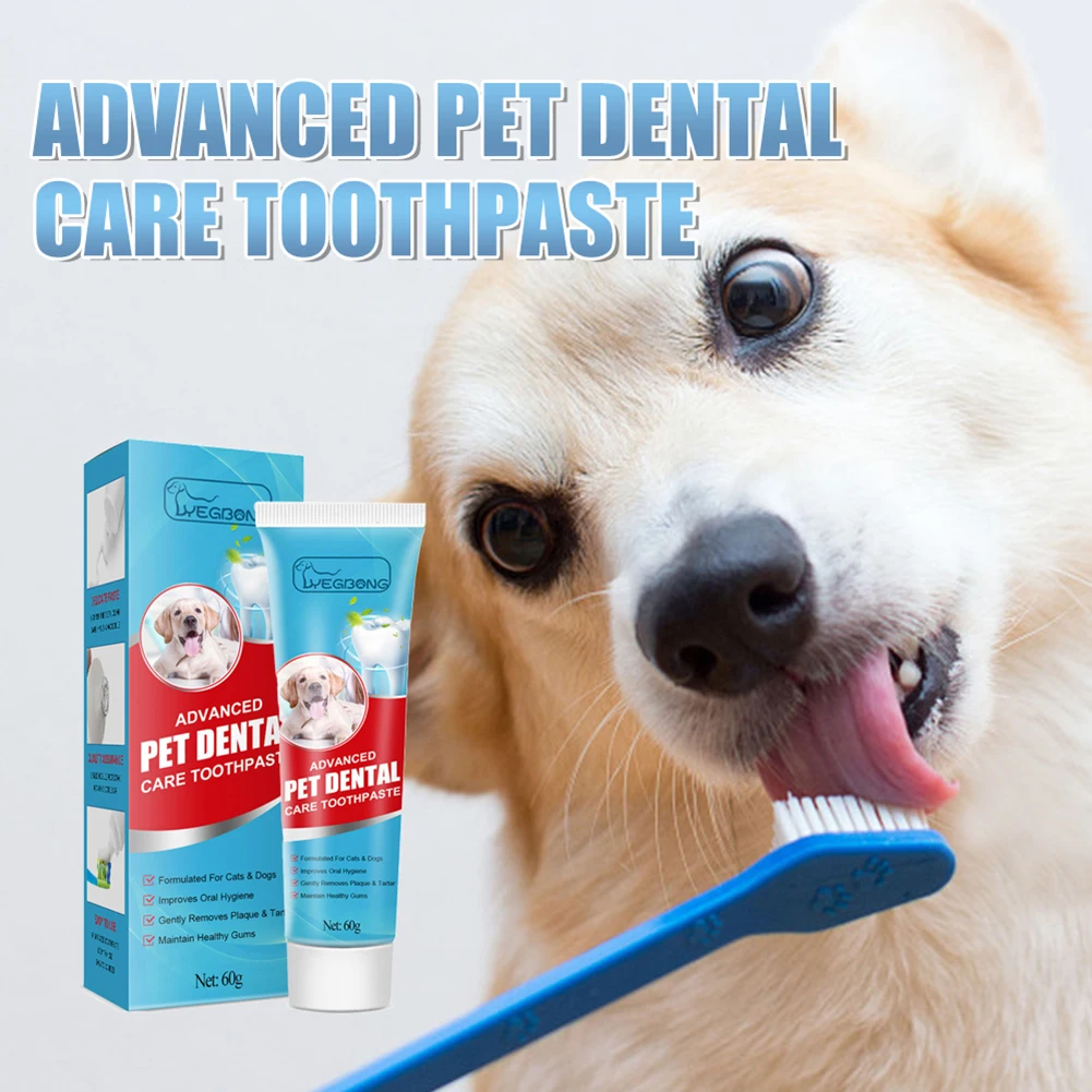 60g Cat Edible Toothpaste Oral Care Puppy Kitten Dog Cat Toothpaste Remove Tartar Deodorant Fresh Breath Pet Products