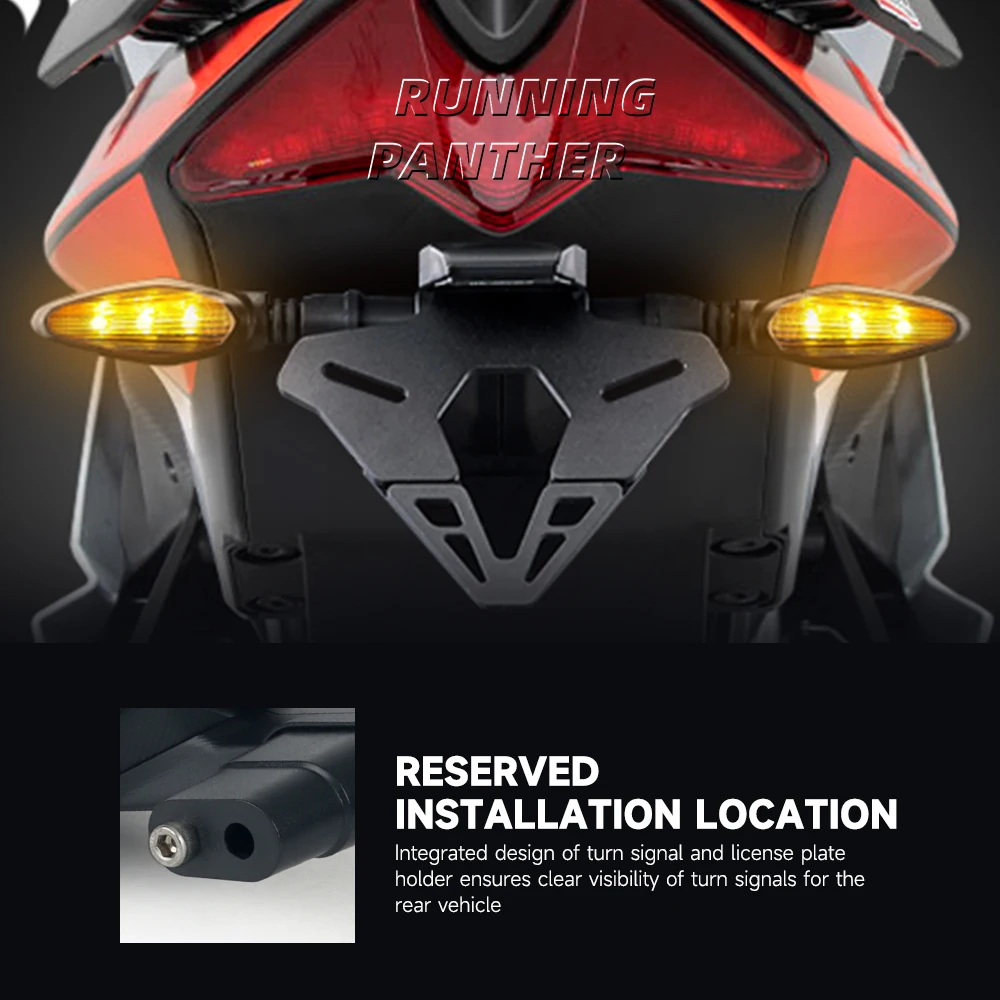 Aprilia RS457 RS 457 2024 2025 오토바이 후면 짧은 테일 스톡 라이센스 플레이트 홀더 Tailstock 프레임 브래킷 키트