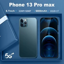 5G Global Version Smartphone I13 Pro Max Android 11 10 Core 6.7 Inch Phone 16GB 1T Phone 6800mAh cellphone