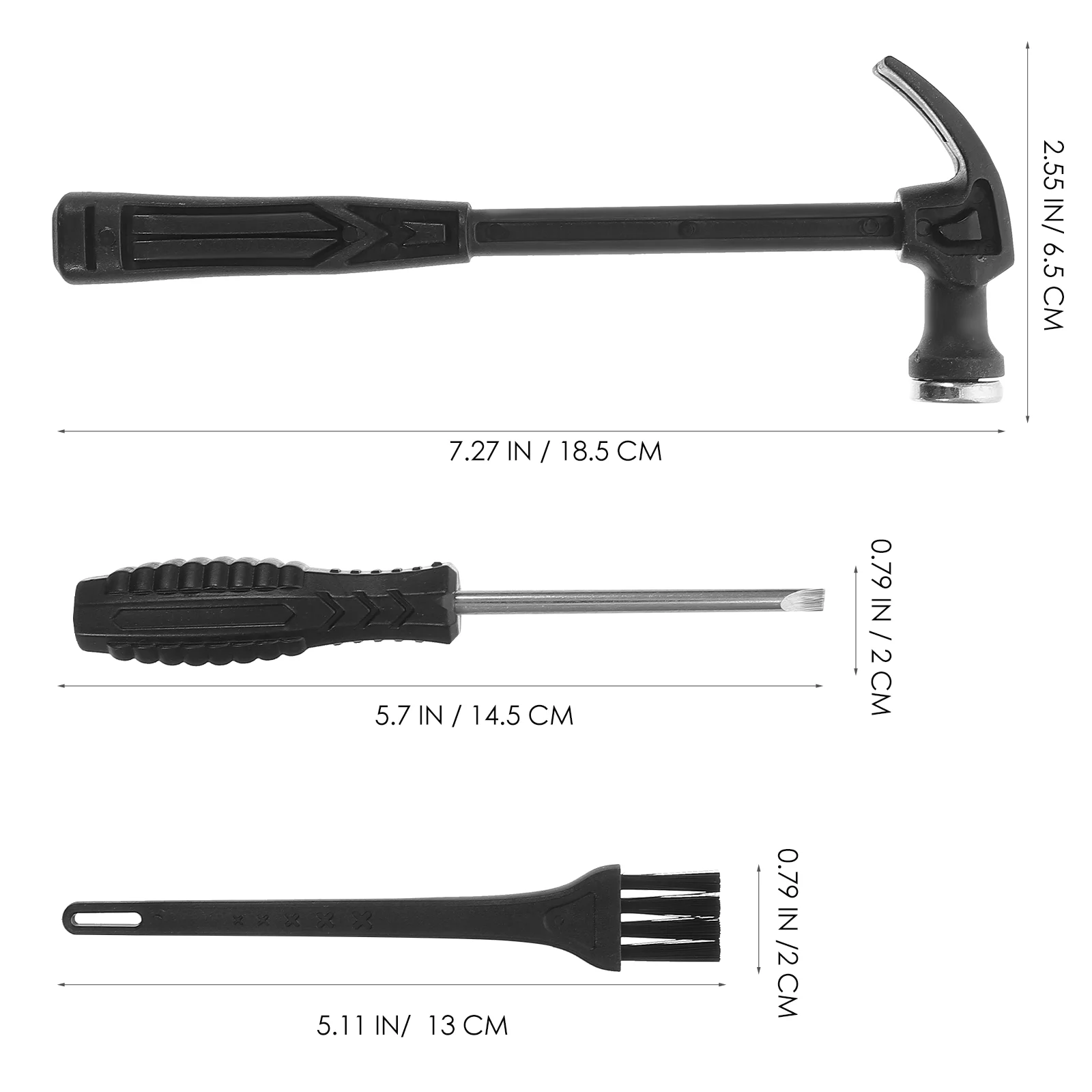 2 Sets Kids Digging Tools Archaeological Excavation Educational Toys DIY Kit Small Brush Metal Hammer Toddler Toddlers 5