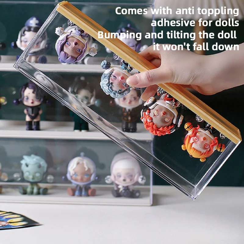 Handmade Double-Layered Display Stand for Toys and Collectibles - Transparent Dustproof Storage Box