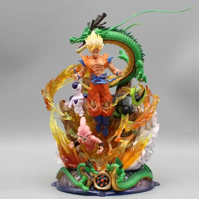 

Фигурка Dragon Ball Son Goku из аниме Gk Super Saiyan Son Goku, фигурки Cell Shenron, модель искусственной фотографии, коллекция, хобби, куклы, подарки