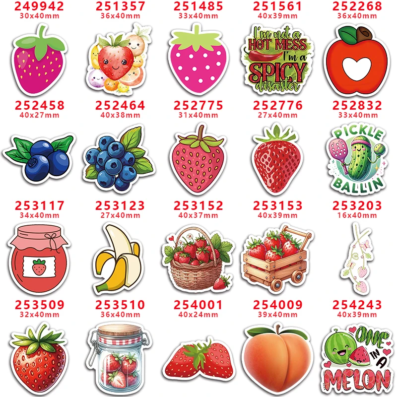 DIY craft supplies Cartoon character flat back planar resins 10 pieces Fruits PR249942