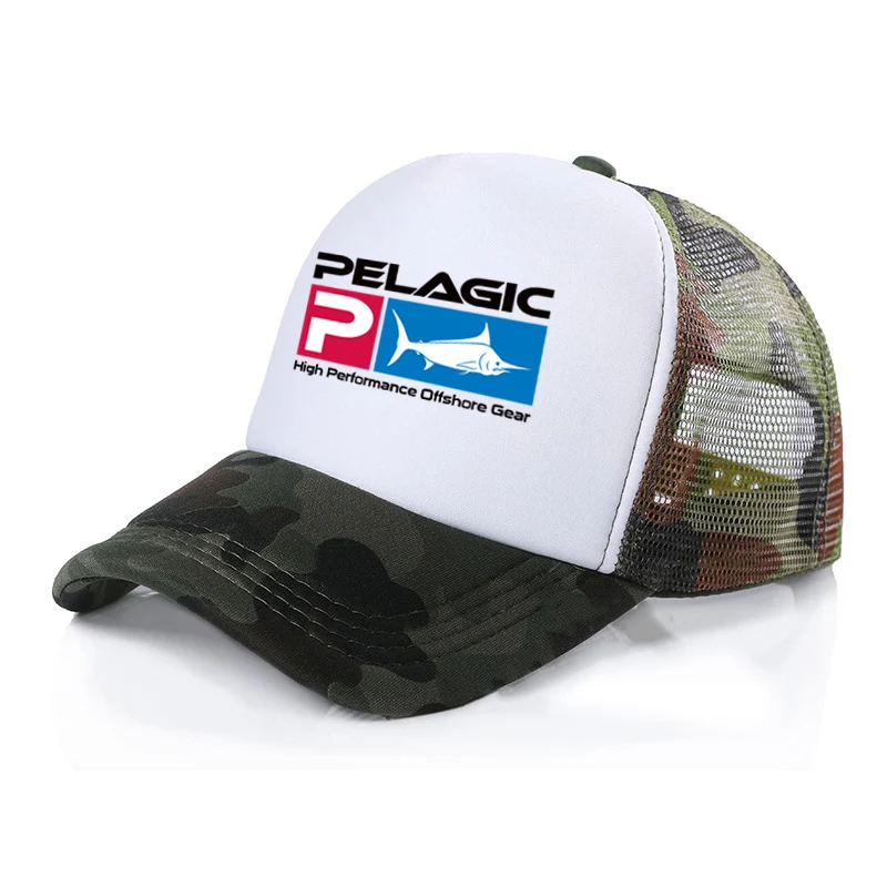 Big head Pelagic Fishing Trucker Cap Men Funny Hat Baseball Cap adult Cool Summer Unisex Mesh Net Caps Camouflage_voghion.com
