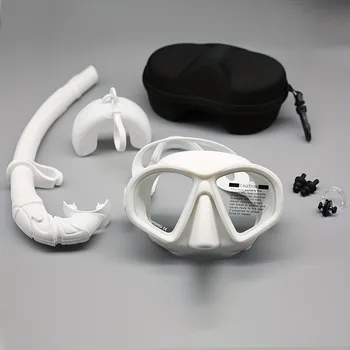 Professional Wet Low Volume Freediving Mask, Tempered Glass dive Mask, J-Type Diving Mask, Snorkel Set,buceo,수영,스노클링,마스크 4