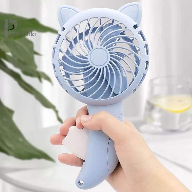 Compact Cartoon Handheld Fan - Portable Summer Air Cooler