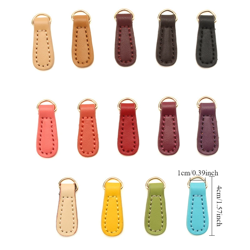 Genuine Leather Zipper Pulls - Set of 5 Premium Accessories