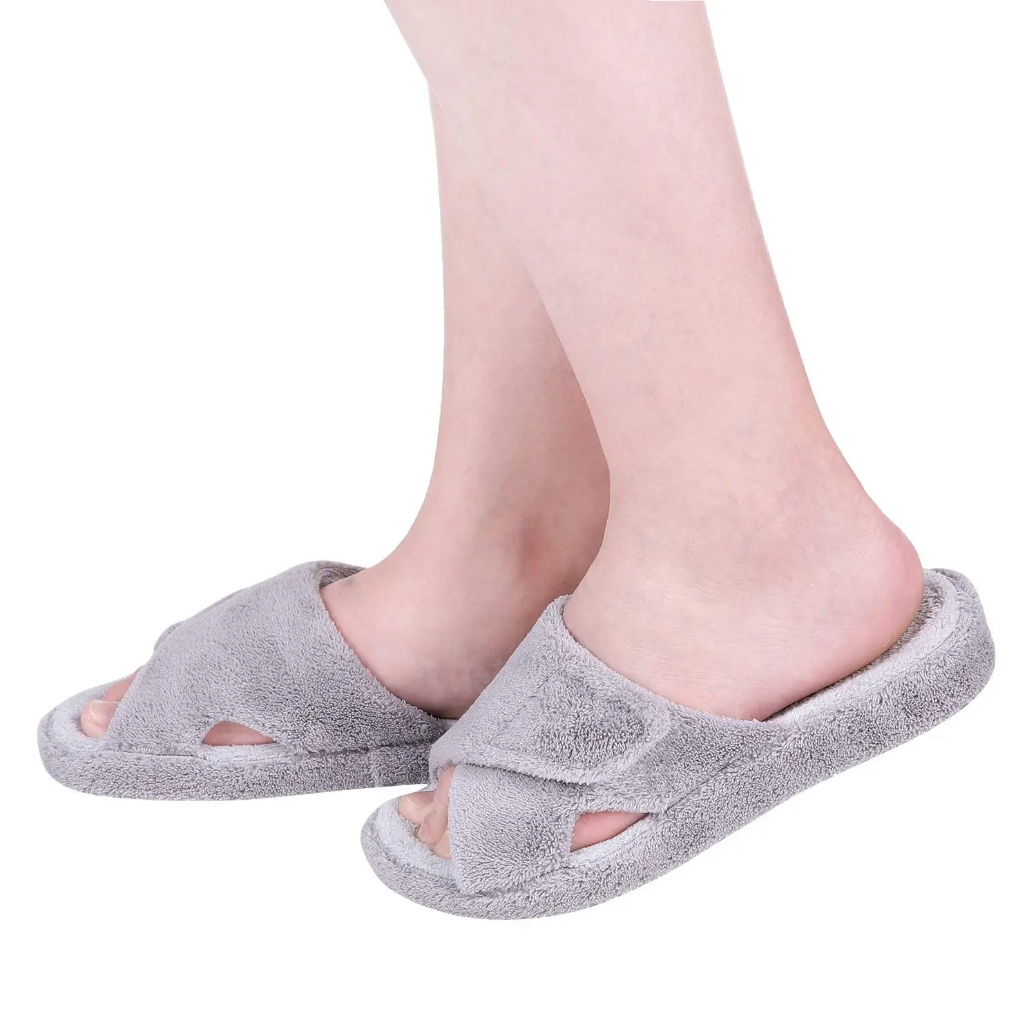Evshine Neue Frauen Warme Arthritis Ödeme Geschwollene Neuropathie Socken Slip auf Einstellbare Fuzzy Bequeme Hausschuhe Frauen Schlafzimmer Hausschuhe – Detail 10