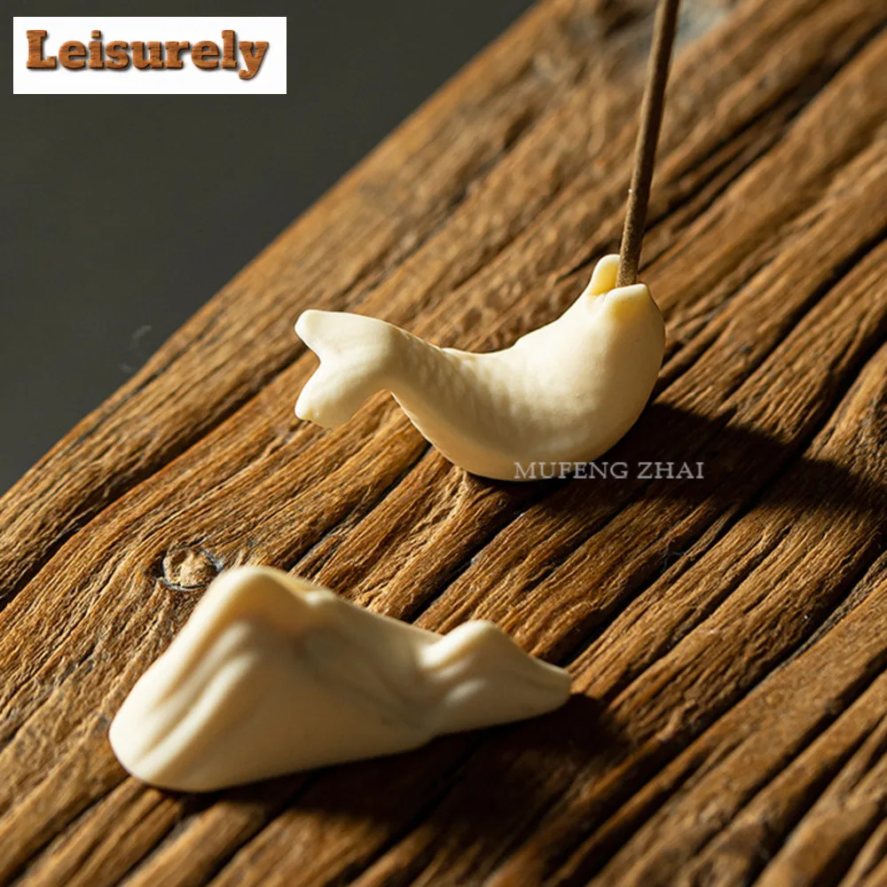 Ceramic Koi Line Incense Burner Insert Agarwood Sandalwood Base Zen Censer Holder Tea Table Indoor Decoration Ornament Gifts