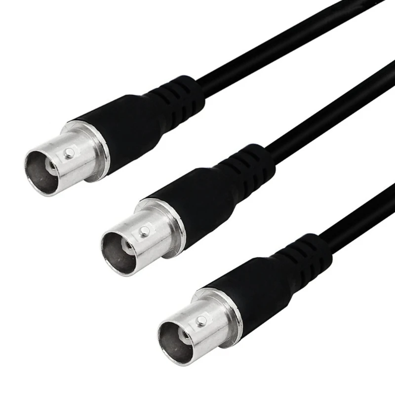 587D Female to Male Plug Extension Coaxial Line BNC Male to Female/Female to Female BNC 1 to 2 Connector Cord Splitter Wire