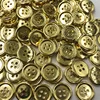 50 pcs Gold Plastic Buttons 12mm/15mm/20mm Sewing Craft 4 Holes PT375 3