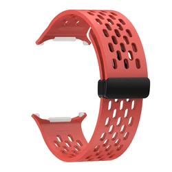 Magnetic Breathable Silicone Strap - Watch Ultra 2025 (Red)