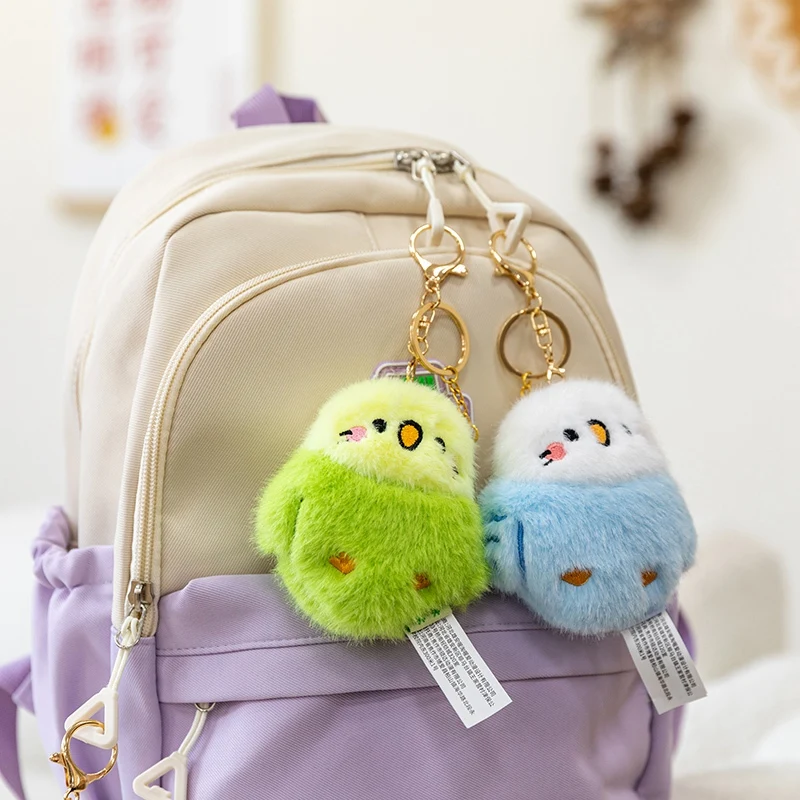 Wholesale Lifelike Bird Backpack Decor 10cm Cute Mini Pet Bird Plush Pendant Pressing Will Make A Sound, Friend Gift Xmas Gift