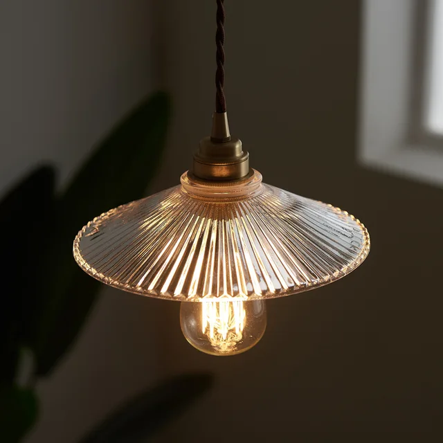 โคมไฟระย้าแก้วใสสำหรับห้องครัว โคมไฟห้อยสำหรับห้องรับประทานอาหาร 6