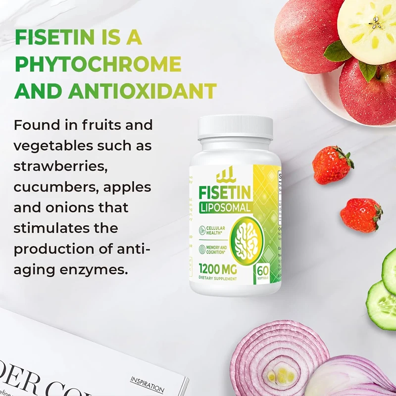 Fisetin Supplement 98% Pure Fisetin Polyphenol Antioxidant Immune Health Aging Cognitive Support Non GMO