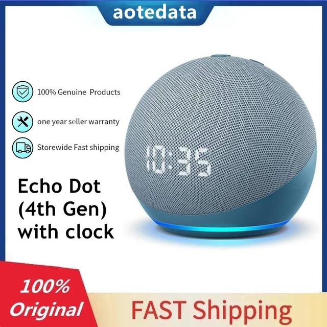 Altavoz inteligente  Echo Dot 4.ª gen. con reloj y Alexa