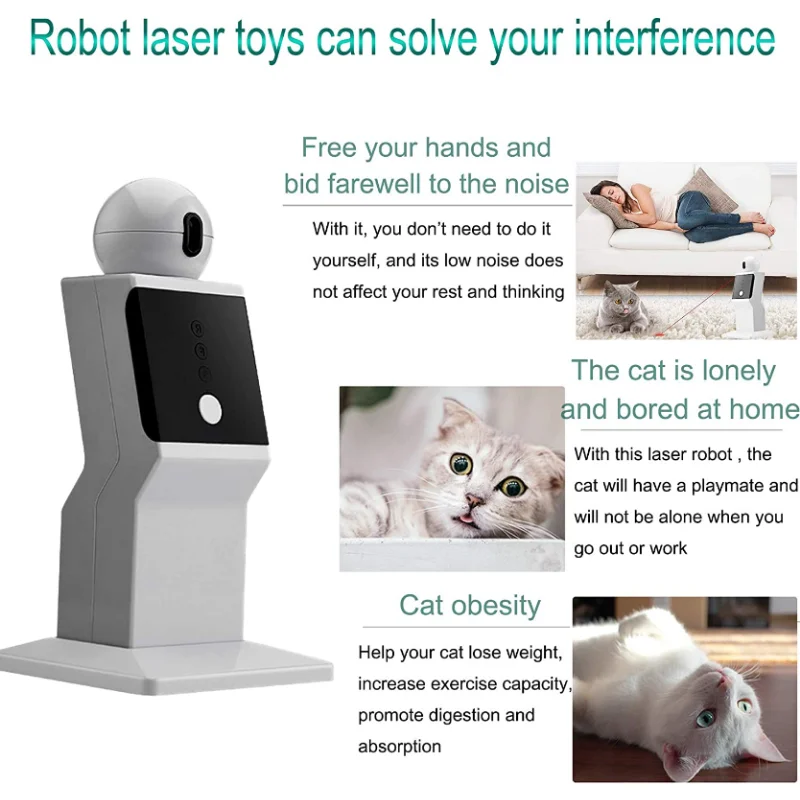 Jouet Intelligent Laser pour Chat Robot TJavier, existent, Aléatoire,  Interactif, Amusant, Elan, 2023 - AliExpress