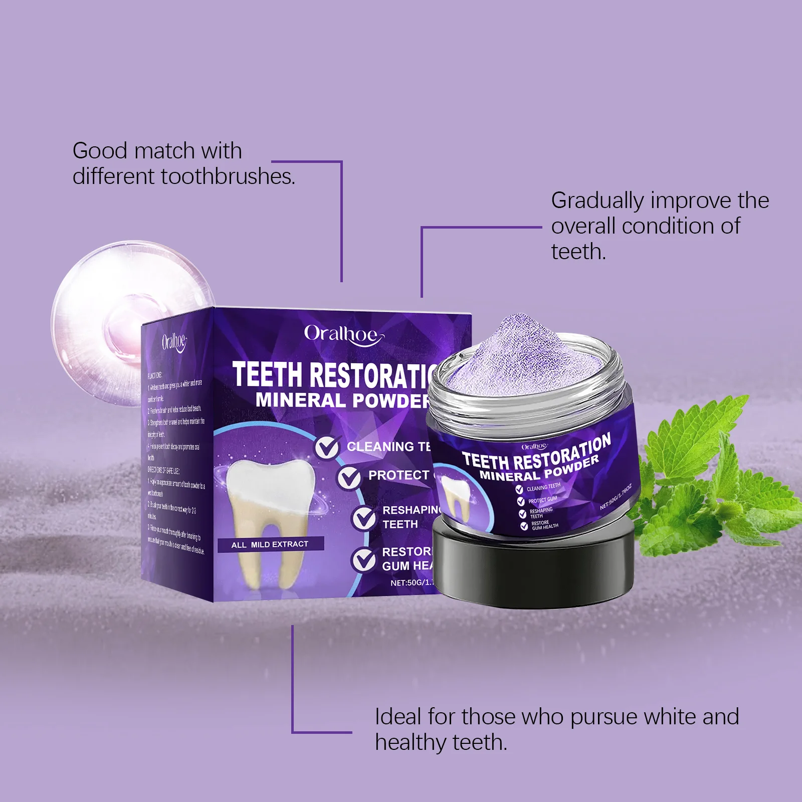 Oralhoe Teeth Whitening Powder Image 8