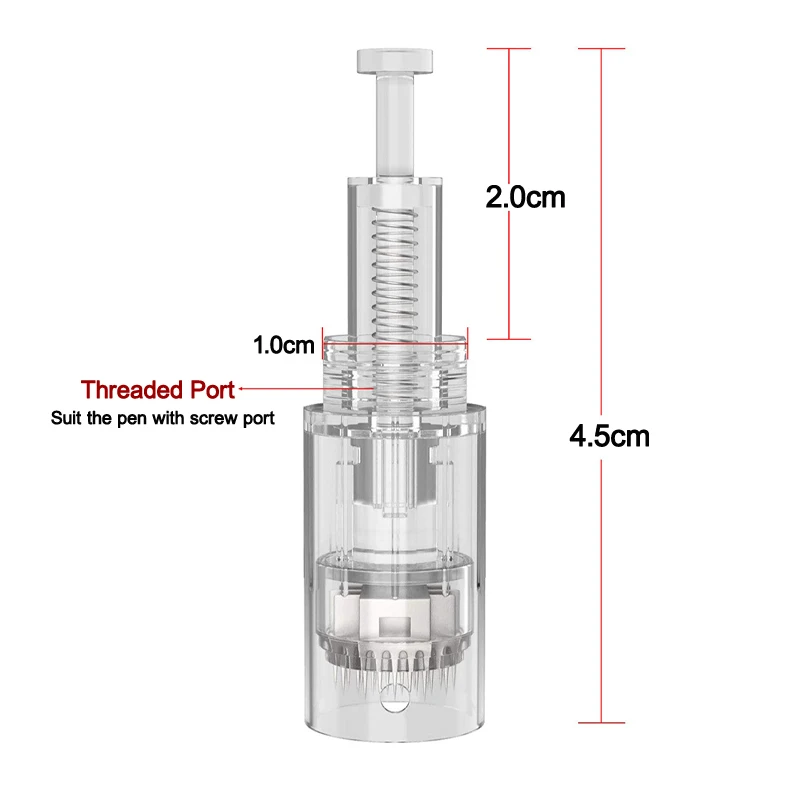 100pcs Screw Cartridges 9/12/36/42Pins Nano Needles Bayonet Microneedling Tips For Derma Stamp Therapy Skin Care