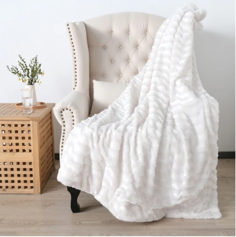 Tie Dye Blanket Thick Double Layer Lamb Wool Brushed Pv Plush_voghion.com