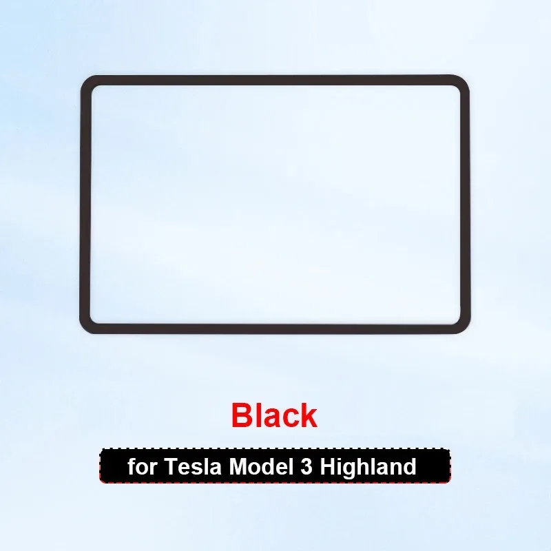 Silicone Screen Protective Frame Display Edge Protector Central Control For Tesla Model 3 Highland Model Y Accessories