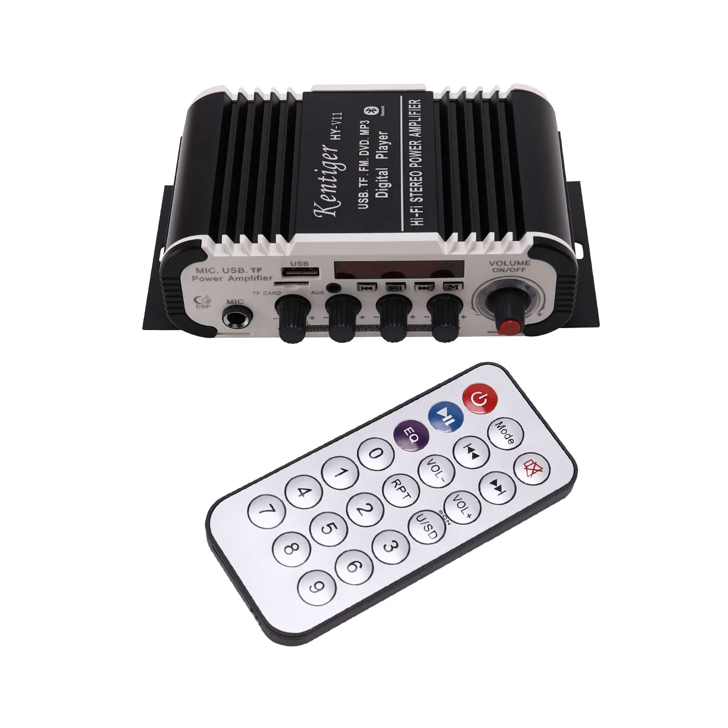 

Kentiger Hy - V11 Bluetooth Amplifier 2-Channel Bass Audio Amplifier