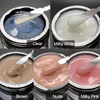 Jillnails Glitter Acrylic Gel for Nails Extension 50g Clear Milky Acryl Poly Nail Gel 2