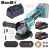 SEESII 21V Brushless Angle Grinder 125mm Cordless Cutting Polishing Machine Electric Li-ion Power Tools for Makita 18v Battery 1