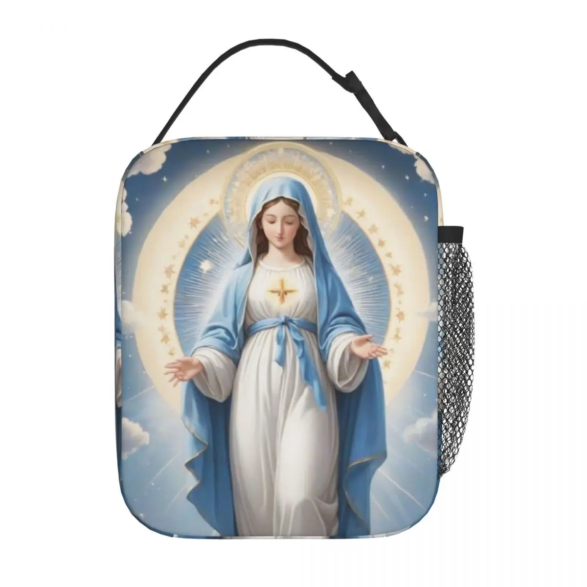 

Jesus Christ Catholic Saint Chrisitan Religious Religion Bible Faith Merch Insulated Lunch Bag For Picnic Food Storage Bag