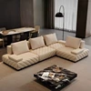 Modern luxury leather L shaped sofa corner living room sofas and seating combination couch comfortable lazy couchs furniture 3