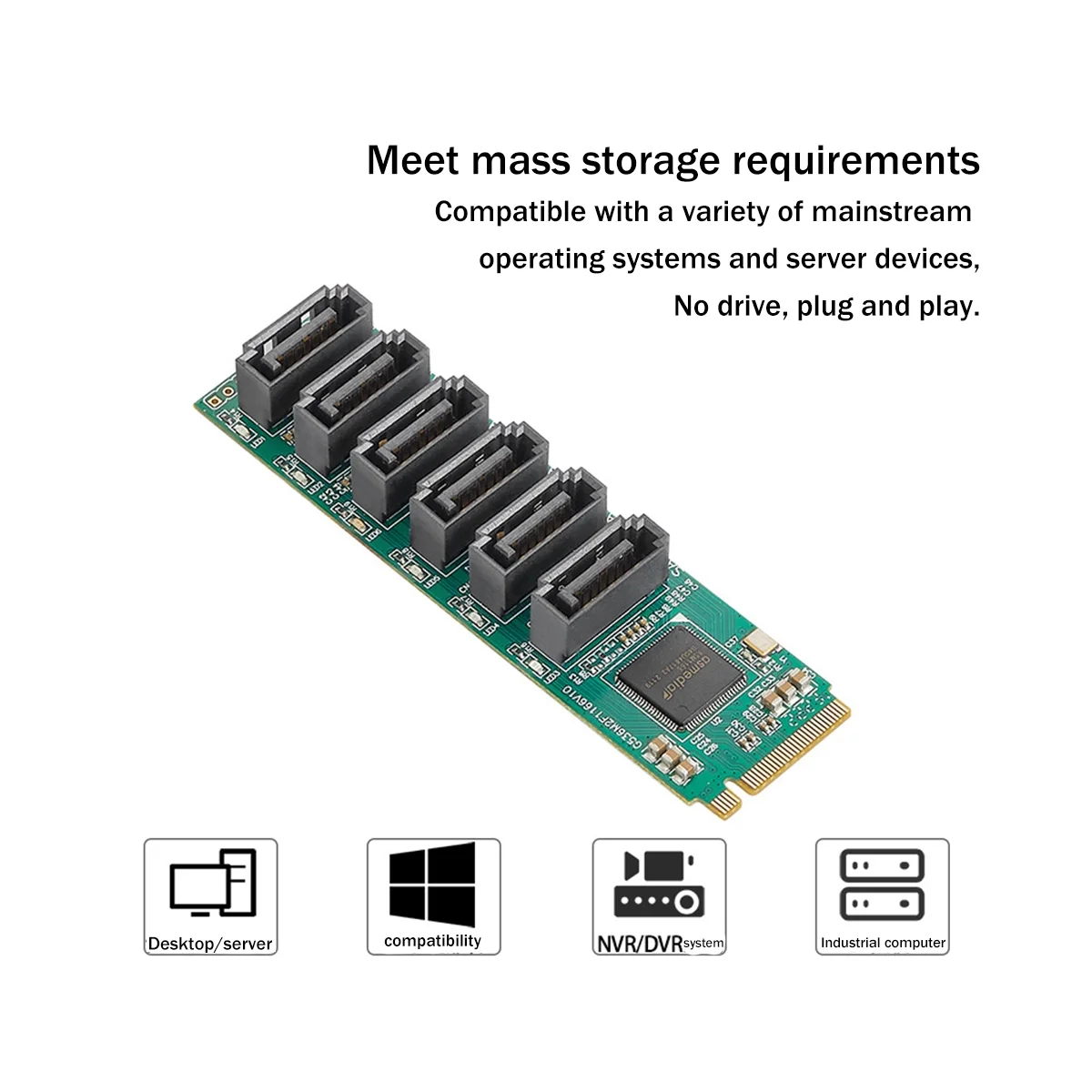 M Ű NVME Ȯ ī, NAS ϵ ̺ Ȯ  ī, M.2-6 Ʈ, SATA 3.0, 6G