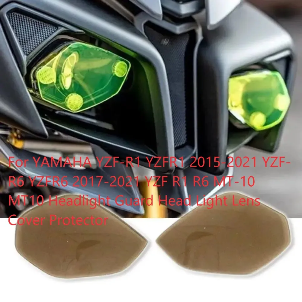 

For YAMAHA YZF-R1 YZFR1 2015-2021 YZF-R6 YZFR6 2017-2021 YZF R1 R6 MT-10 MT10 Headlight Guard Head Light Lens Cover Protector