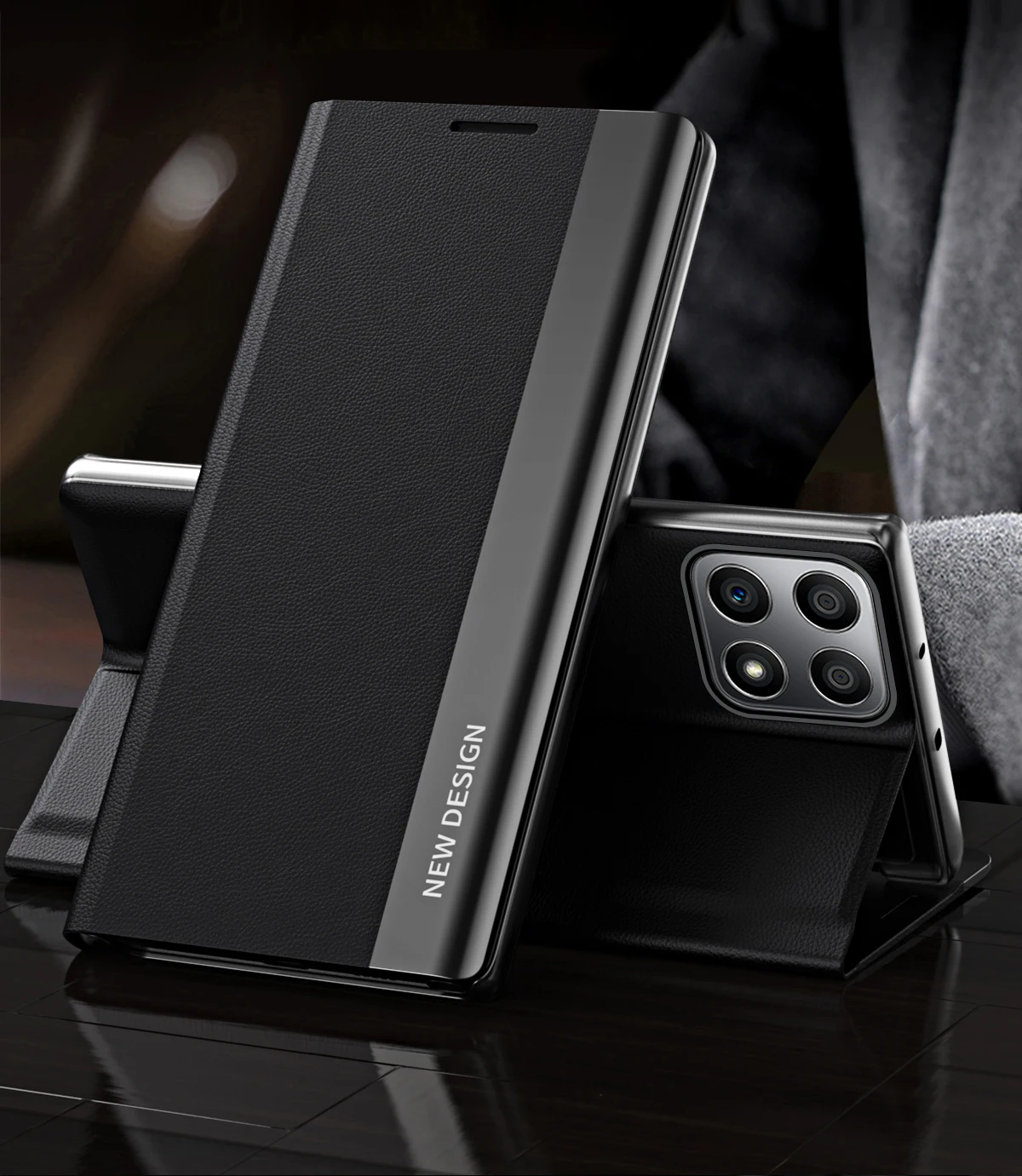 Luxury Leather Flip Book Stand Cover For Honor X8 2022 Case Holder Wallet Phone Coque Honer Honar X8 X 8 HonorX8 TFY-LX1_voghion.com