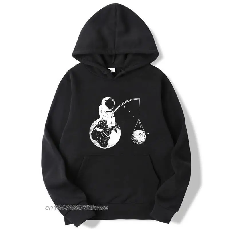

Fashion Brand Men's Hoodies Astronaut Funny Design Printing Blended Spring Autumn Male Casual Hip Hop Sweatshirts Hoodie