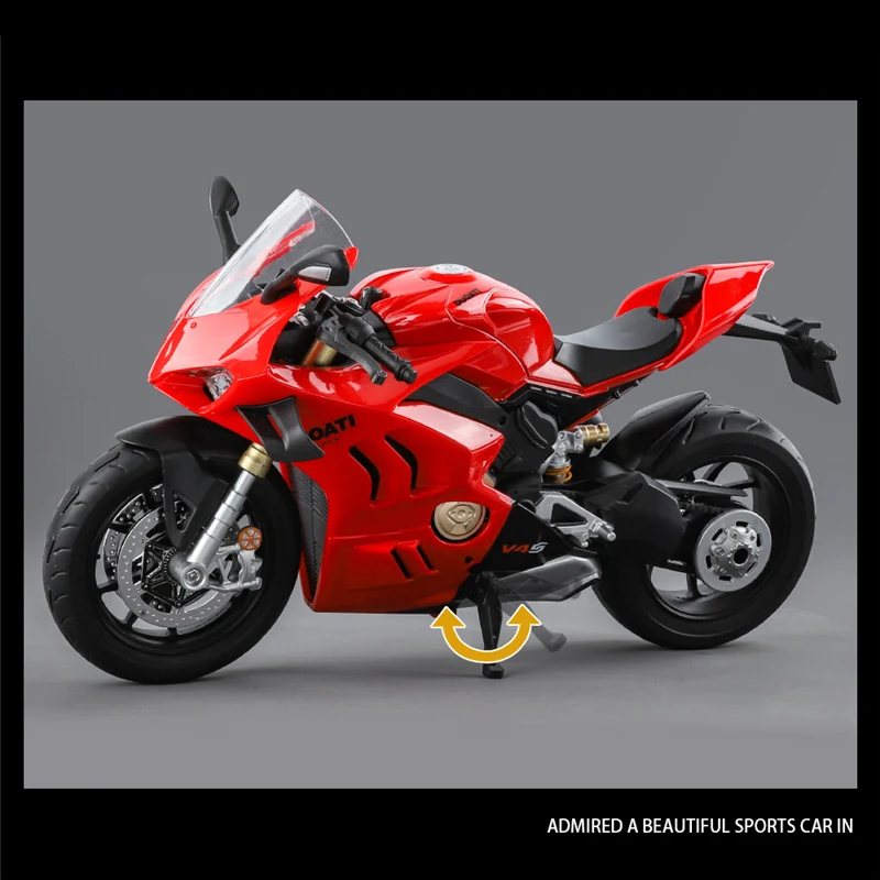 Large Size 1/9 Ducatis Panigale V4S Alloy Racing Motorcycle Simulation Diecast Metal Street Motorcycle Model With Light Kid Gift 5