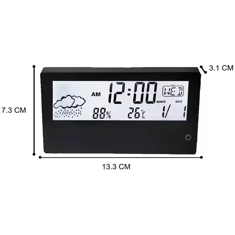4K HD Electronic LED Clock Camera Smart Digital Mini Wi-Fi Camcorder Home Temperature Humidity Weather Display Video Recorder