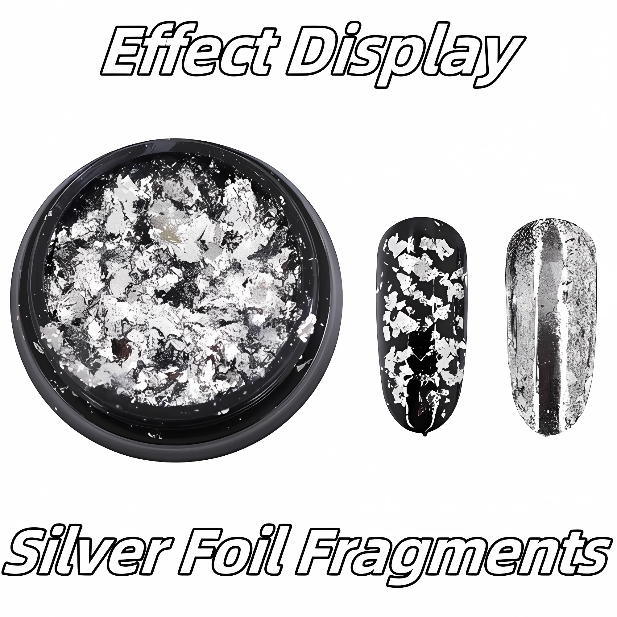 Gold Silver Bronze Foil Paper Irregular Aluminum Sticker Flakes Glitter Handmade Epoxy Resin Decor Candle Making Supplies