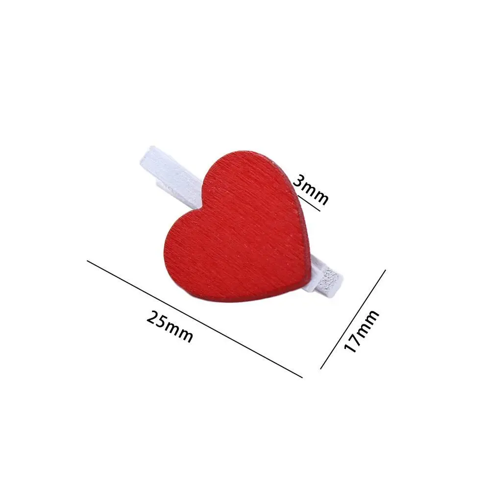 

Craft Decoration Paper Peg Pin Heart Love Wedding Decor Stationery Postcard Clips Wooden Clips Photo Clips Clothespin